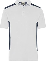 Daiber JN 1826 Pánske pracovné polo tričko z piké „Strong“ 02.1826 biele/uhľovo čierne
