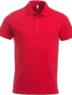 Clique Classic Lincoln S/S Pánske polo tričko z hrubej bavlny 67.8244 červené