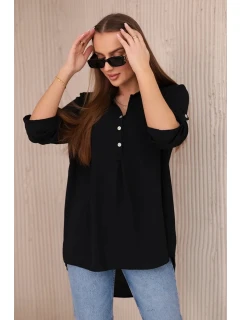 Halenka s prodlouženým zadním dílem černý