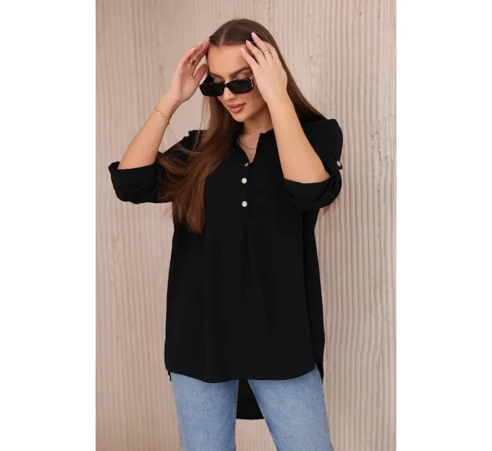 Halenka s prodlouženým zadním dílem černý