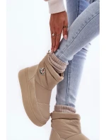 Wsuwane Śniegowce Damskie Na Platformie Beżowe Gattea Wsuwane Śniegowce Damskie Na Platformie Beżowe Gattea