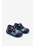 Pantofle Dětské Elastické Na Suchý Zip S Modré model 21682782 - Milami