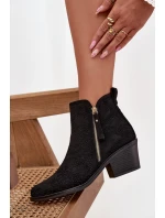 Dámské kovbojky na podpatku model 21713530 Černé - S.Barski Dámské kovbojky na podpatku model 21713530 Černé - S.Barski