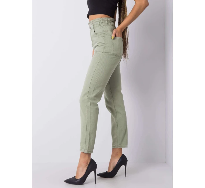 Džínsové nohavice 336 SP 2156.33P pistácie