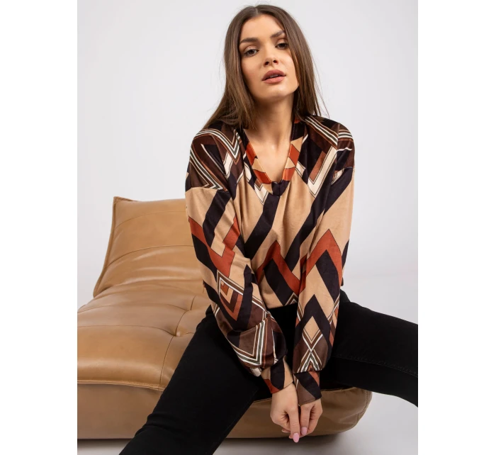 Blúzka DHJ BZ 6033 1.49P čierna a béžová