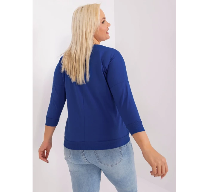 Bluzka RV BZ model 19349362 kobaltowy - FPrice Bluzka RV BZ model 19349362 kobaltowy - FPrice