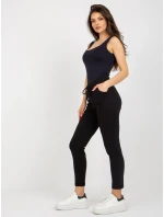 Spodnie dresowe RV DR model 18484204 czarny - FPrice Spodnie dresowe RV DR model 18484204 czarny - FPrice