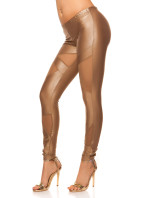 Sexy KouCla wetlook-leggings with netapplications