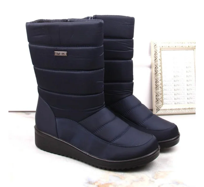Dámske vysoké snehule 22SN26-5028 EVE436B Dark Blue - NOVINKY