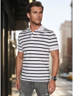 Pánská pruhovaná polokošile bílá Dstreet model 21987899 - FashionStreet Pánská pruhovaná polokošile bílá Dstreet model 21987899 - FashionStreet