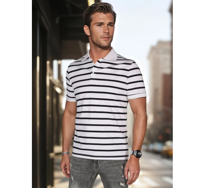 Pánská pruhovaná polokošile bílá Dstreet model 21987899 - FashionStreet Pánská pruhovaná polokošile bílá Dstreet model 21987899 - FashionStreet