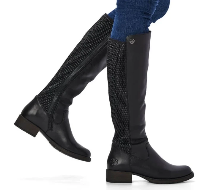 Kožené boty Rieker W model 21891294 černá - Inny