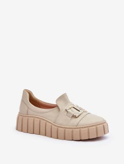 Dámské kožené polobotky na platformě Lewski model 21636641 - Boto