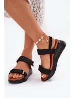 Dámské Sandály Na Klínu Černé model 21698935 - Boto