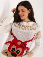 Sweter MI SW model 21791138 ecru - FPrice Sweter MI SW model 21791138 ecru - FPrice