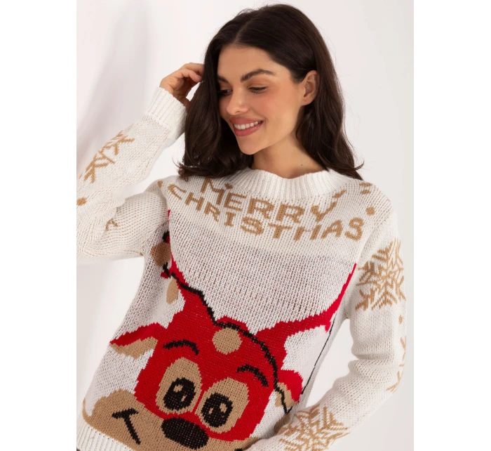 Sweter MI SW model 21791138 ecru - FPrice Sweter MI SW model 21791138 ecru - FPrice