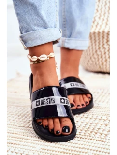 Women's Slides Big Star Painted Black
