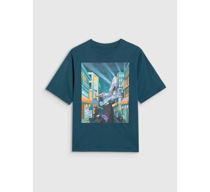 Chlapčenské tričko nadrozmernej veľkosti s potlačou 4F 4FJRAW25TTSHM3061-46S