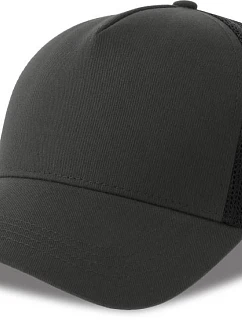 Atlantis Headwear Rapper Cotton-S 5-panelová truckerová čiapka 33.0260 tmavošedá/čierna