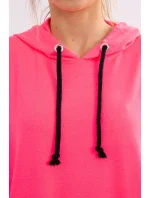 Šaty s kapucí růžové neonové Šaty s kapucí růžové neonové