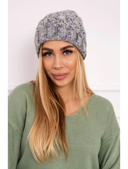 Dámska čiapka Eliza K205 grey+violet