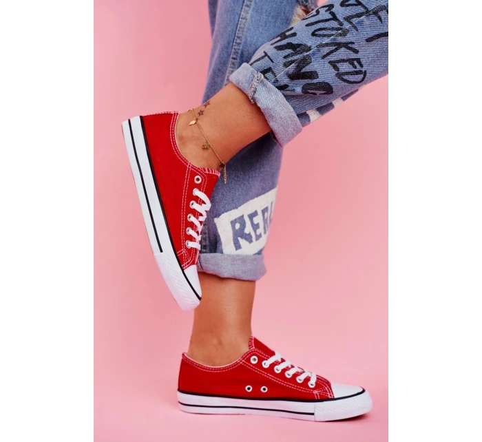 Damskie Klasyczne Trampki Czerwone Omerta