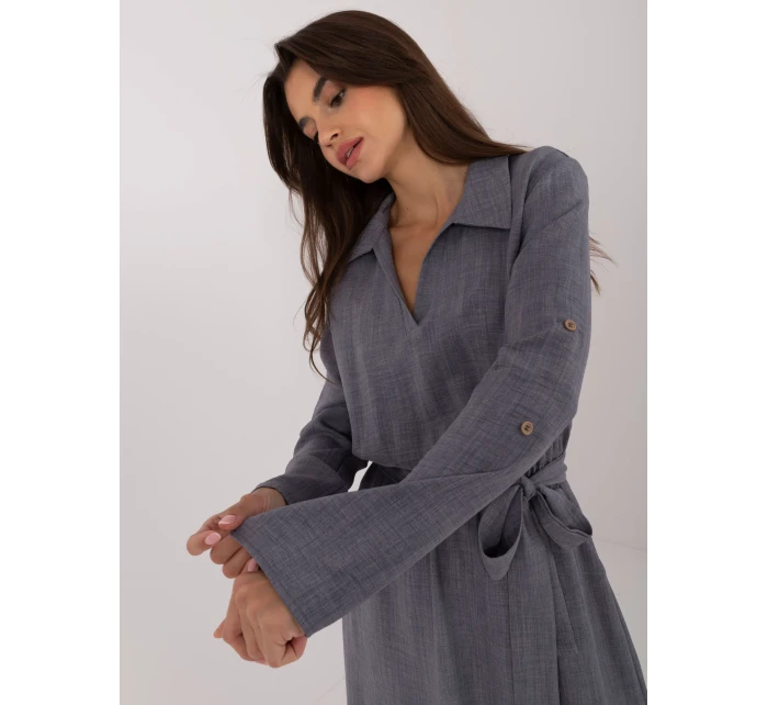 Sukienka LK SK model 20470374 ciemny szary - FPrice Sukienka LK SK model 20470374 ciemny szary - FPrice