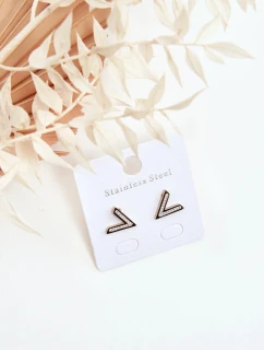 Klasické zlaté náušnice v tvare V