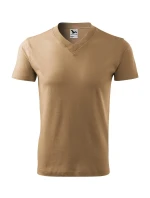 V-neck tričko unisex písková V-neck tričko unisex písková