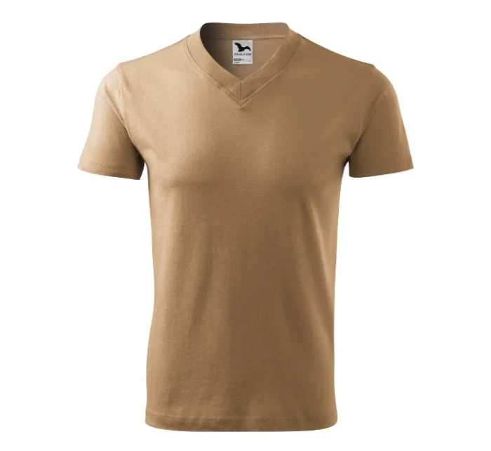 V-neck tričko unisex písková V-neck tričko unisex písková