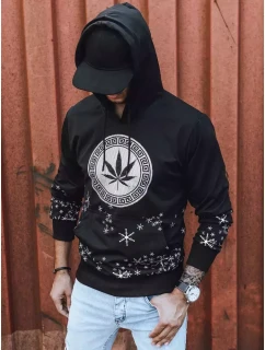 Pánska mikina s potlačou čierna FashionStreet BX5326