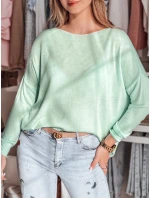 Dámský oversize hladký svetr mint Dstreet model 21986075 - FashionStreet