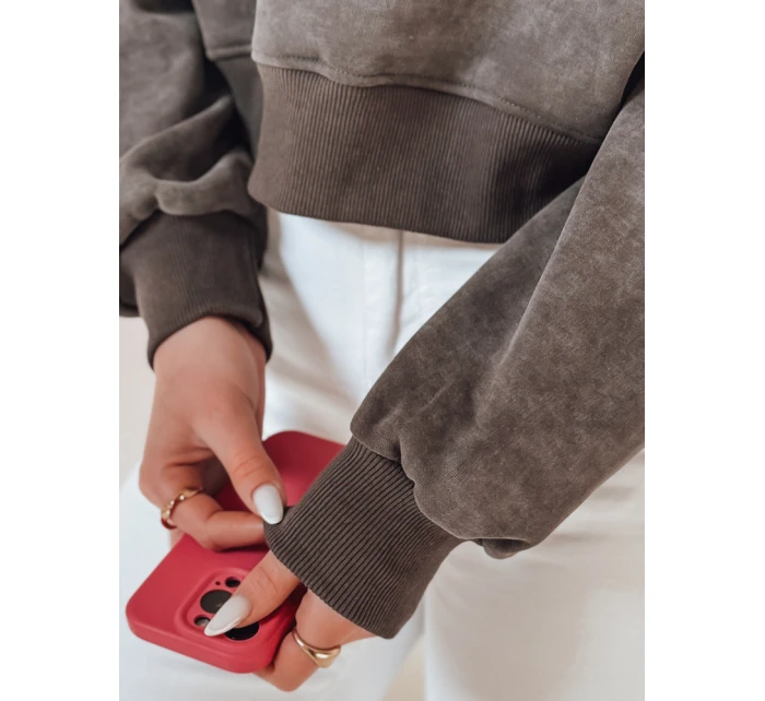 Dámská oversize mikina se srdcem graphite Dstreet model 21988165 - FashionStreet