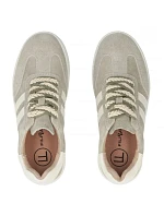 Filippo DP7512 dámske kožené tenisky na platforme v khaki farbe