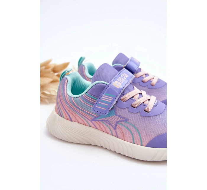 Lekkie Dziecięce Buty Sportowe Memory Foam System Big Star LL374151 Fioletowe Lekkie Dziecięce Buty Sportowe Memory Foam System Big Star LL374151 Fioletowe