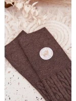 Dámske dlhé vlnené ponožky - tmavosivé Dámske dlhé vlnené ponožky - tmavosivé