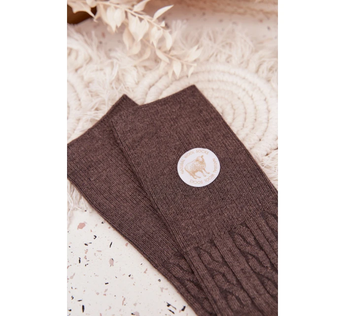 Dámske dlhé vlnené ponožky - tmavosivé Dámske dlhé vlnené ponožky - tmavosivé