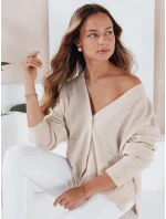 Dámský svetr ecru Dstreet model 21990990 - FashionStreet