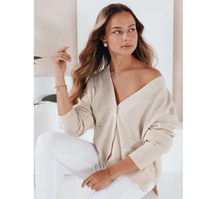 Dámský svetr ecru Dstreet model 21990990 - FashionStreet