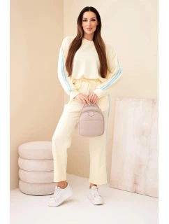 Dámska súprava z viskózy s tienidlami žltá