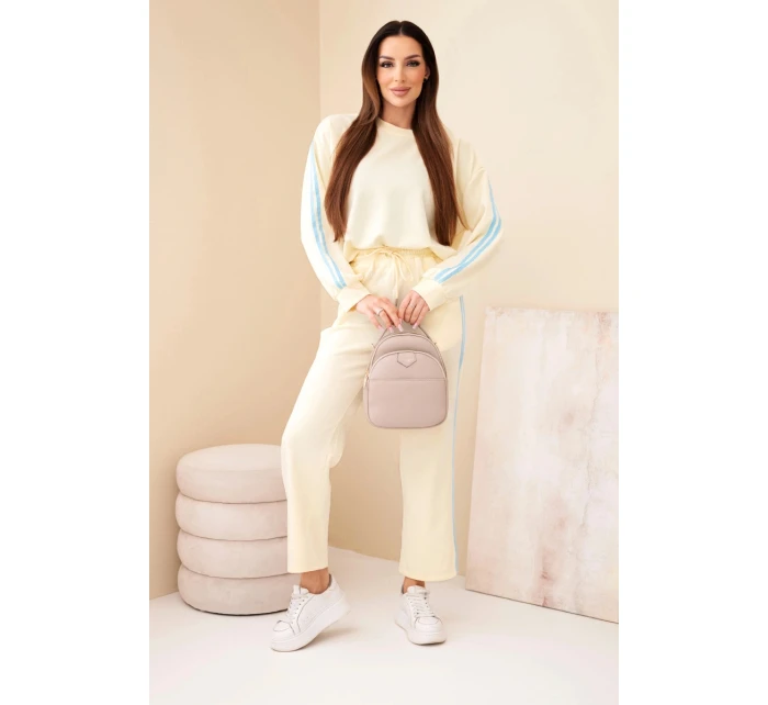 Dámska súprava z viskózy s tienidlami žltá