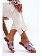 Modne Klapki Z Lustrzaną Ozdobą Fioletowe Deep Breath Modne Klapki Z Lustrzaną Ozdobą Fioletowe Deep Breath