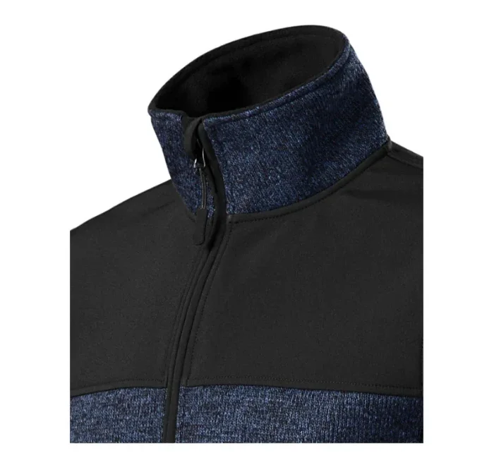 Ležérna softshellová bunda pánska pletená modrá Ležérna softshellová bunda pánska pletená modrá