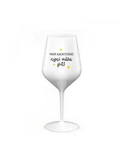 MÁM   bílá nerozbitná sklenice na víno 470 ml model 22167924 - Giftela