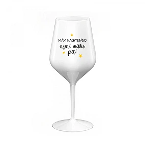 MÁM   bílá nerozbitná sklenice na víno 470 ml model 22167924 - Giftela
