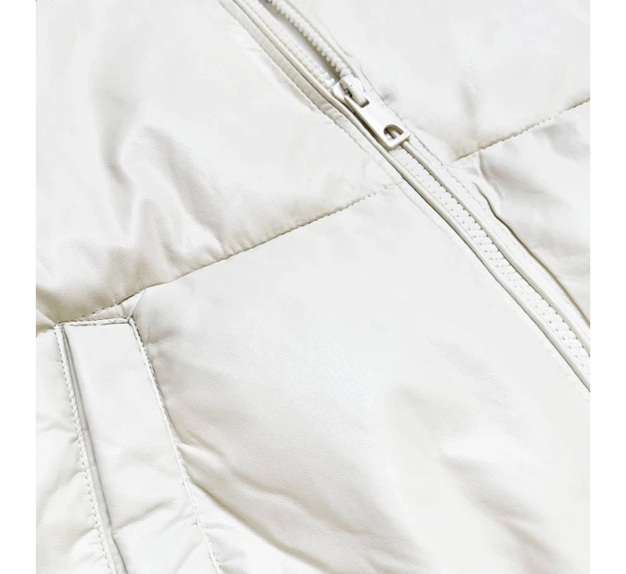 KRÓTKA KURTKA DAMSKA ZE  ECRU model 21242559 - Ann Gissy