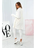 Trojdielna súprava blúzky, topu a legín vo farbe ecru