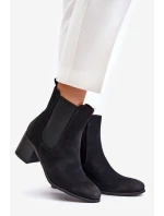 Ocieplane Botki Damskie Na Słupku Czarne Radeya Ocieplane Botki Damskie Na Słupku Czarne Radeya