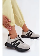 Semišové Dámské Tenisky Na Platformě Vinceza 41521 Šedé