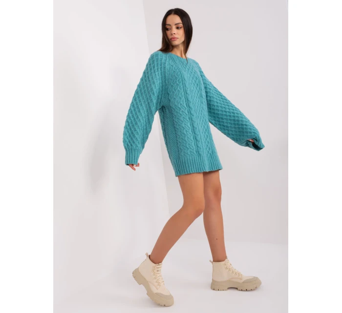 Sweter AT SW  turkusowy model 18909234 - FPrice